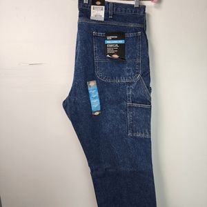 Dickies Carpenter Jeans Blue Relaxed Fit Straight Leg Mens 44x30 Tool Pockets
